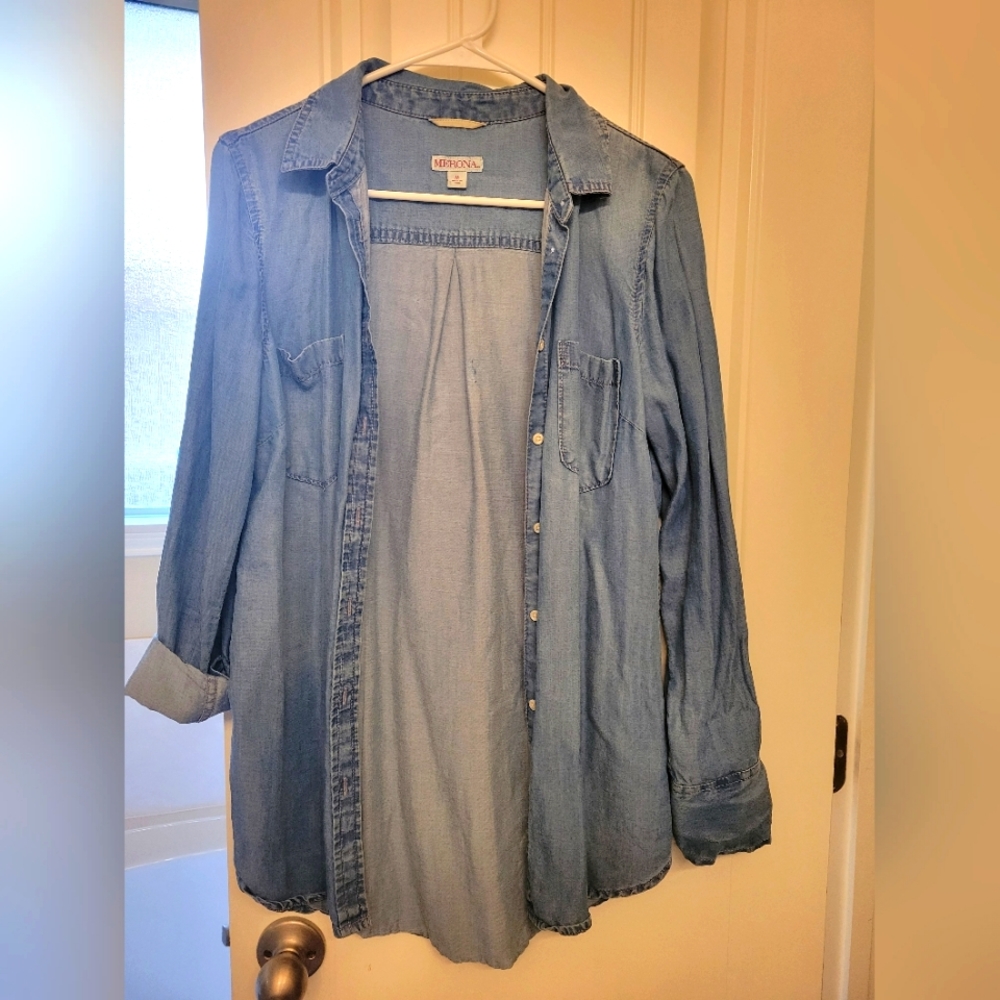 Denim tunic shirt